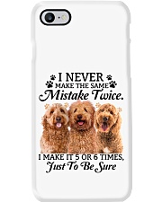 Goldendoodle make mistake twice Phone Case tile