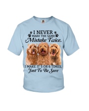 Goldendoodle make mistake twice Youth T-Shirt tile