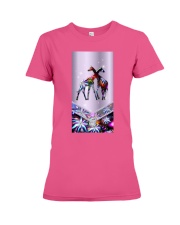 Giraffe love gift for giraffe lover Premium Fit Ladies Tee tile