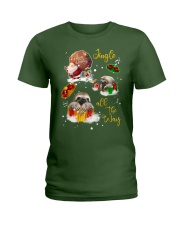 Sloth gift xmas drop gift for sloth lovers Ladies T-Shirt tile