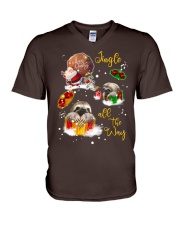 Sloth gift xmas drop gift for sloth lovers V-Neck T-Shirt tile