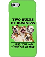 Bulldog two rules of gift for dog mom Phone Case tile