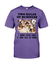 Bulldog two rules of gift for dog mom Premium Fit Mens Tee tile