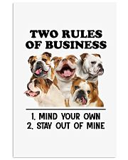 Bulldog two rules of gift for dog mom Vertical Poster tile