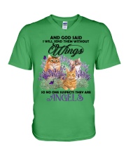 Cat Angels without wings Gift for you V-Neck T-Shirt tile