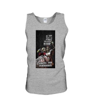 Skull asking for permission Unisex Tank tile