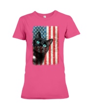 Cat ohh independence cat moms Premium Fit Ladies Tee tile