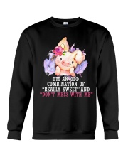 Pig i am a odd farm animal lover pig lovers Crewneck Sweatshirt front