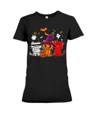 Cat scare and cute Premium Fit Ladies Tee tile