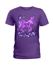 Donkey magical purple Ladies T-Shirt tile