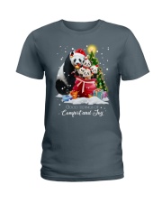 panda xmas gift bag gift for panda lovers Ladies T-Shirt tile