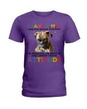 Boxer i have attitude boxer lovers dog mom Ladies T-Shirt tile