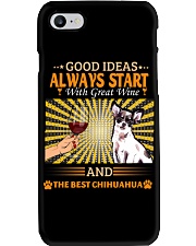 Chihuahua Good ideas with wine Gift for you Phone Case tile