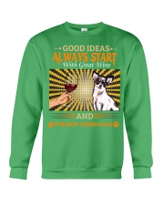 Chihuahua Good ideas with wine Gift for you Crewneck Sweatshirt tile