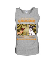 Chihuahua Good ideas with wine Gift for you Unisex Tank tile