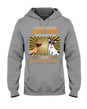 Chihuahua Good ideas with wine Gift for you Hooded Sweatshirt tile