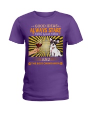Chihuahua Good ideas with wine Gift for you Ladies T-Shirt tile