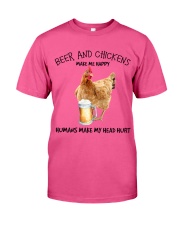 Chicken And Beer make me happy Gift for you Classic T-Shirt tile
