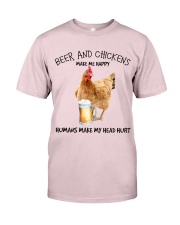 Chicken And Beer make me happy Gift for you Premium Fit Mens Tee tile