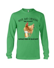 Chicken And Beer make me happy Gift for you Long Sleeve Tee tile