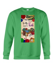 Knitting Who loves to knit Gift for you Crewneck Sweatshirt tile