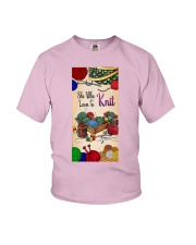 Knitting Who loves to knit Gift for you Youth T-Shirt tile