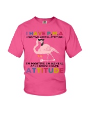 Flamingo i have attitude flamingo lover Youth T-Shirt tile