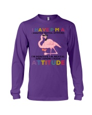Flamingo i have attitude flamingo lover Long Sleeve Tee tile