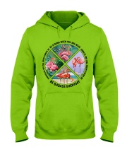 Flamingo be strong brave humble birds lovers Hooded Sweatshirt tile
