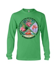 Flamingo be strong brave humble birds lovers Long Sleeve Tee tile