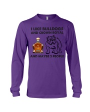Bulldog crown royal and three people gift for you Long Sleeve Tee tile