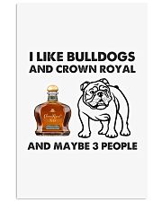 Bulldog crown royal and three people gift for you Vertical Poster tile