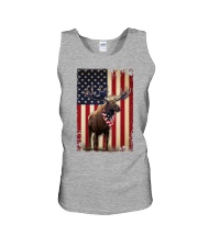 Moose smile flag moose lovers Unisex Tank tile