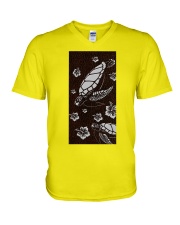 Turtle line awesome gift for turtle lover V-Neck T-Shirt tile