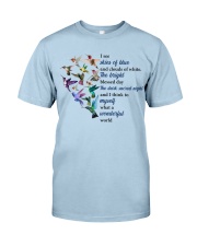 Hummingbird what a wonderful world bird lover Classic T-Shirt tile