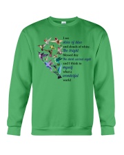 Hummingbird what a wonderful world bird lover Crewneck Sweatshirt tile