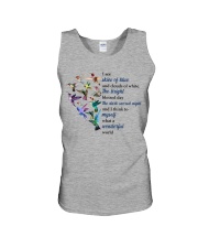 Hummingbird what a wonderful world bird lover Unisex Tank tile