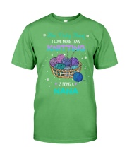 Knitting being nana gift for her gift for you Premium Fit Mens Tee tile
