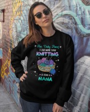 Knitting being nana gift for her gift for you Crewneck Sweatshirt lifestyle-unisex-sweatshirt-front-3
