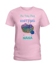 Knitting being nana gift for her gift for you Ladies T-Shirt tile