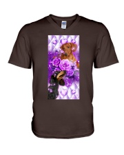 Dachshund Jewelry rose diamond Gift for you V-Neck T-Shirt tile