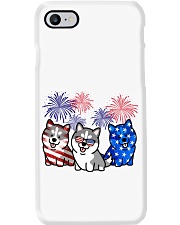 Siberian husky flag colors Phone Case tile