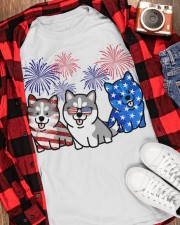 Siberian husky flag colors Classic T-Shirt apparel-classic-tshirt-lifestyle-front-163