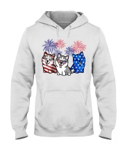 Siberian husky flag colors Hooded Sweatshirt tile