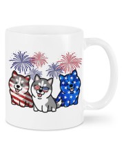 Siberian husky flag colors Mugs tile