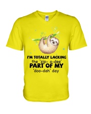 Sloth i am totally sloth lovers V-Neck T-Shirt tile