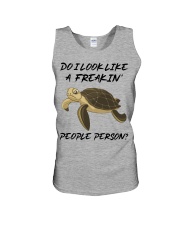 Turtle freakin people person turtle lovers Unisex Tank tile