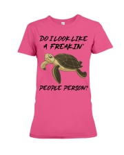 Turtle freakin people person turtle lovers Premium Fit Ladies Tee tile