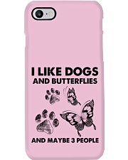 Butterfly and dog three people insects bugs lover Phone Case tile