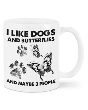 Butterfly and dog three people insects bugs lover Mugs tile